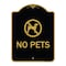 Signmission Designer Series Sign-No Pets, Black & Gold Heavy-Gauge Aluminum, 24" x 18", BG-1824-9813 A-DES-BG-1824-9813 - alternate 1